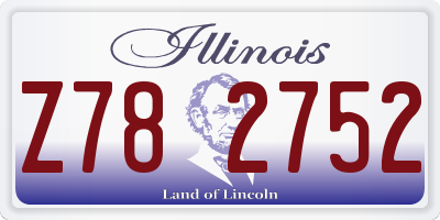 IL license plate Z782752
