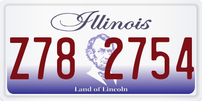IL license plate Z782754