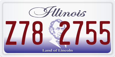 IL license plate Z782755