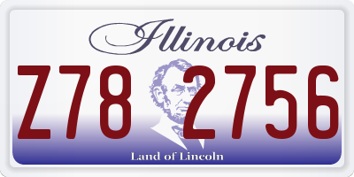 IL license plate Z782756