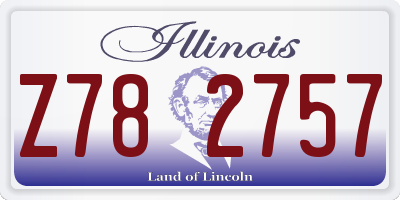 IL license plate Z782757