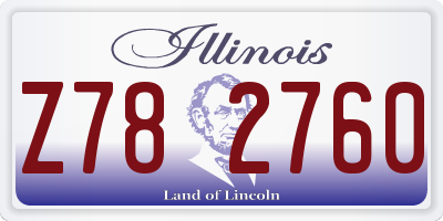 IL license plate Z782760