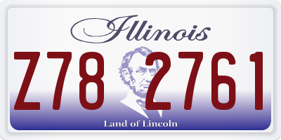 IL license plate Z782761