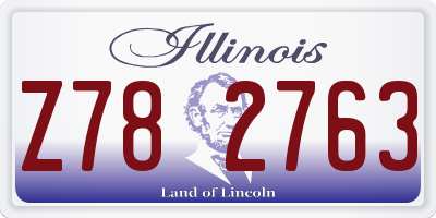 IL license plate Z782763