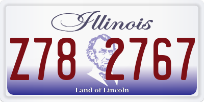 IL license plate Z782767