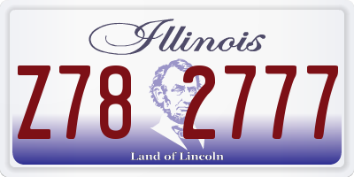 IL license plate Z782777