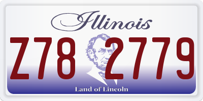 IL license plate Z782779