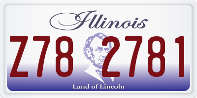 IL license plate Z782781