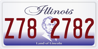 IL license plate Z782782