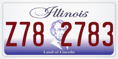 IL license plate Z782783