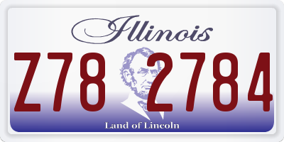 IL license plate Z782784