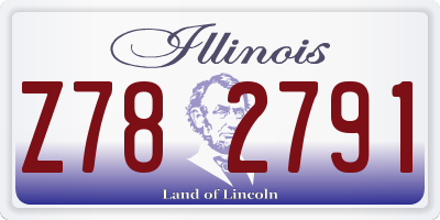 IL license plate Z782791