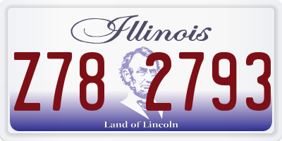 IL license plate Z782793