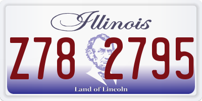 IL license plate Z782795