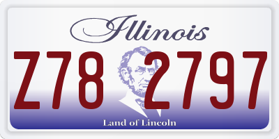 IL license plate Z782797