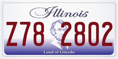 IL license plate Z782802