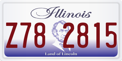 IL license plate Z782815