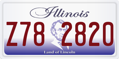 IL license plate Z782820