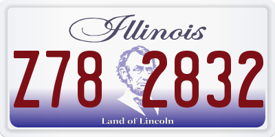 IL license plate Z782832