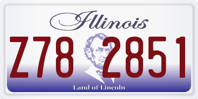 IL license plate Z782851