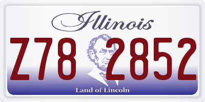 IL license plate Z782852