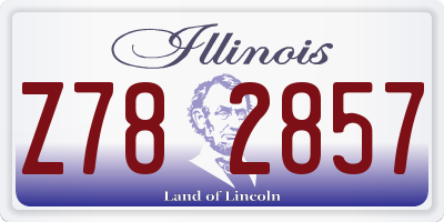 IL license plate Z782857