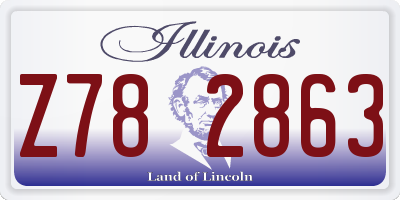 IL license plate Z782863