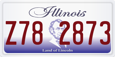 IL license plate Z782873