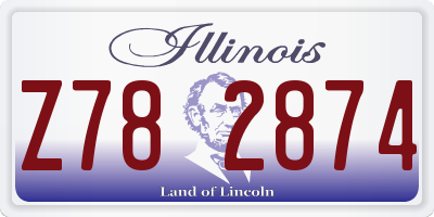 IL license plate Z782874