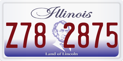IL license plate Z782875
