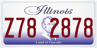 IL license plate Z782878