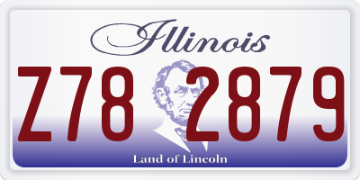 IL license plate Z782879