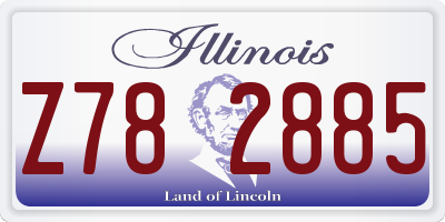 IL license plate Z782885