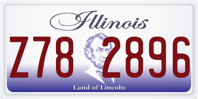 IL license plate Z782896