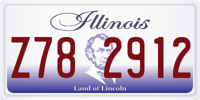 IL license plate Z782912