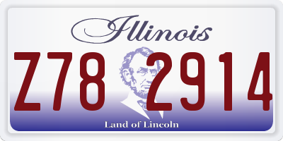 IL license plate Z782914