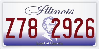 IL license plate Z782926