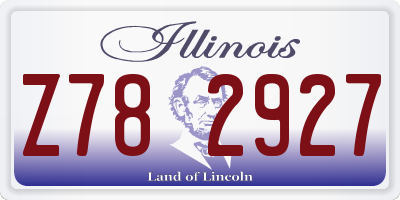 IL license plate Z782927