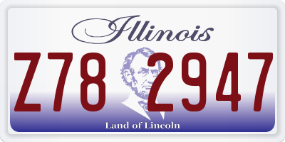 IL license plate Z782947