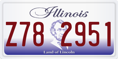 IL license plate Z782951