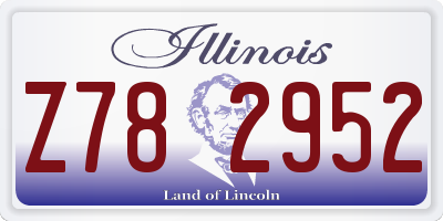 IL license plate Z782952