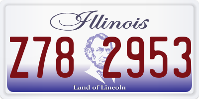 IL license plate Z782953