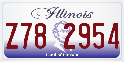IL license plate Z782954