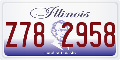 IL license plate Z782958