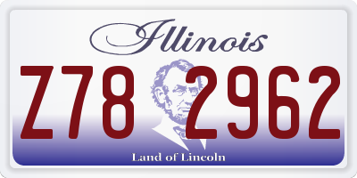 IL license plate Z782962