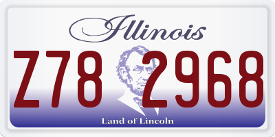 IL license plate Z782968