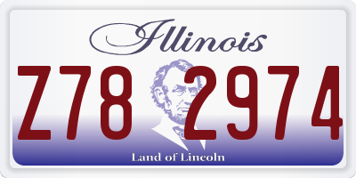 IL license plate Z782974