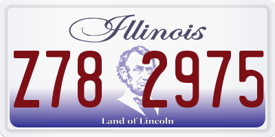 IL license plate Z782975