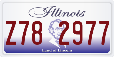 IL license plate Z782977