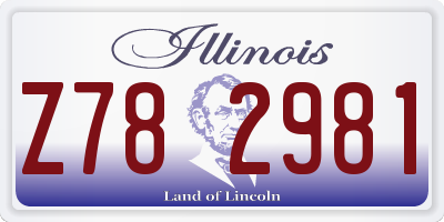 IL license plate Z782981